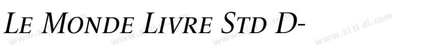 Le Monde Livre Std D字体转换
